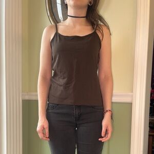 Ann Taylor Y2K brown tank top cami